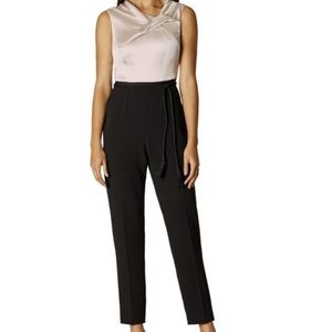 SALE!! NWT Karen Millen Two Tone tassel belt jumpsuit Size US 8